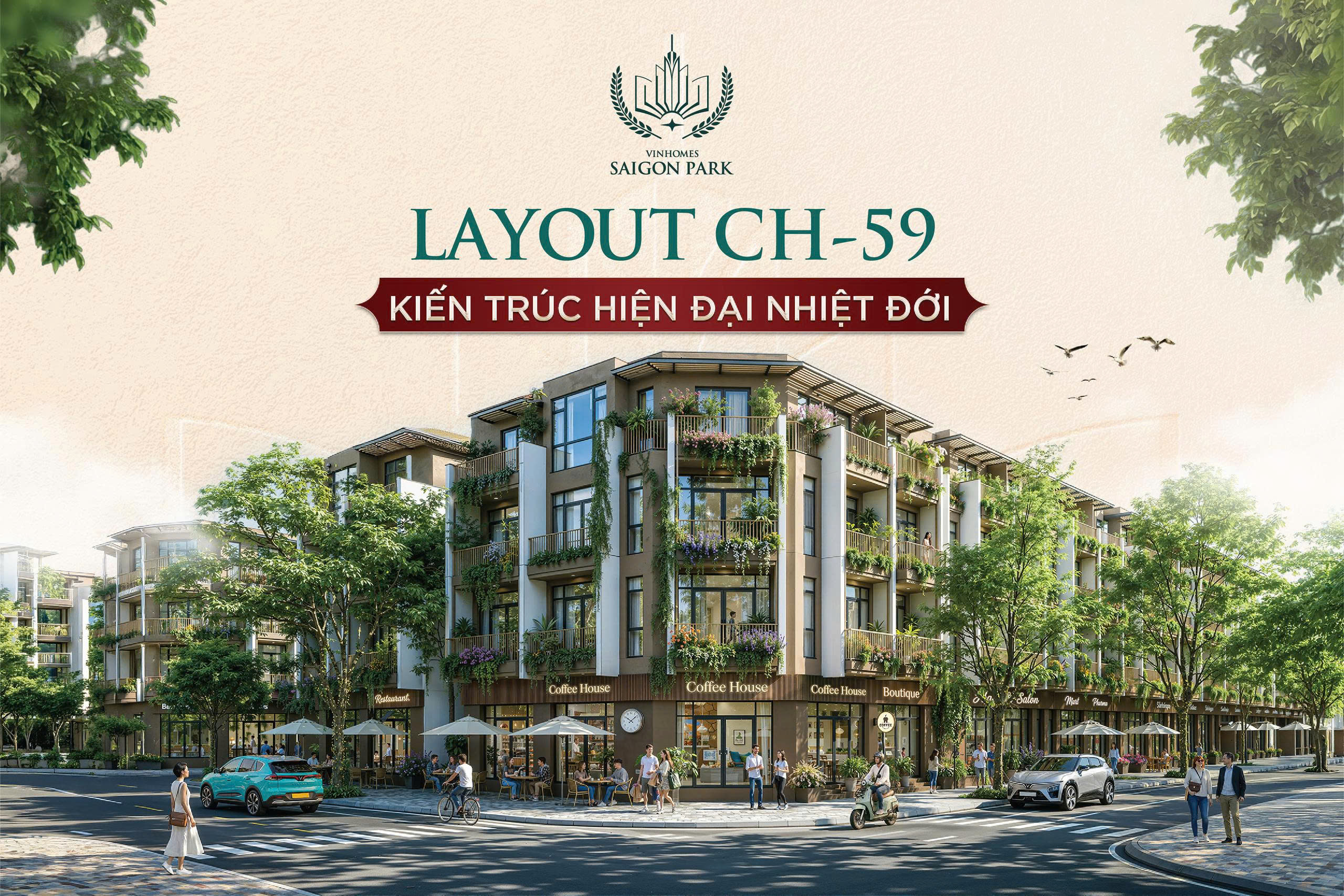 kiến trúc tân cổ điển Vinhomes Sài Gòn Park